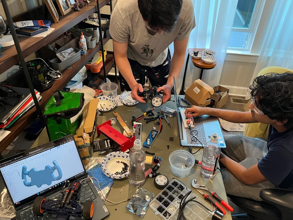 FTAD students competing at a high school automotive engineering event